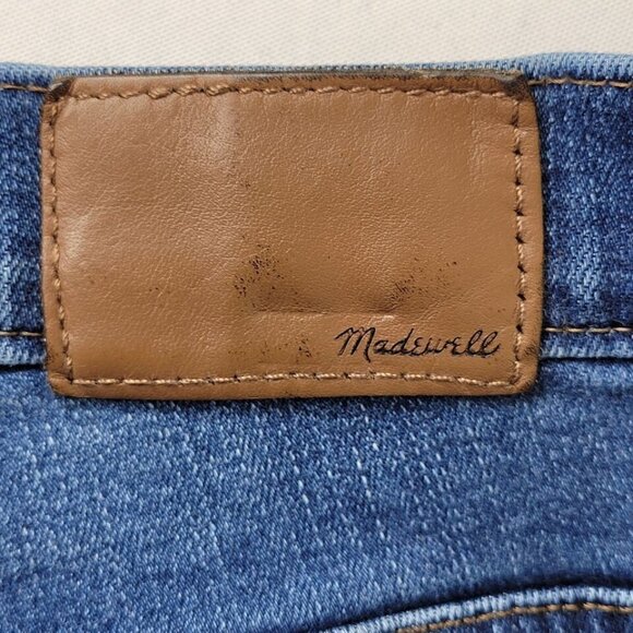 Madewell Button Fly Jeans Size 32 36X27 High Rise Skinny Raw Frayed Hem M2236 - Picture 5 of 15